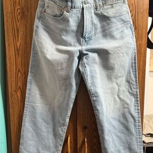 American Eagle Outfitters Men's Sky Blue Relaxed Jeans